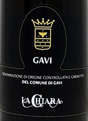 Этикетка ВИНО сортовое выдержанное "Гави дель Комуне ди Гави. Ла Кьяра Этикета Нера" сухое белое креп 13,5%, емк  0.75л.