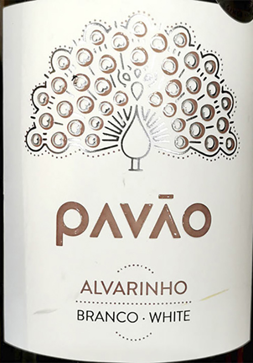 Этикетка Вино сортовое ординарное "Павао Альваринью" 2020г  полусухое белое, креп. 12%,  емк 0,75л