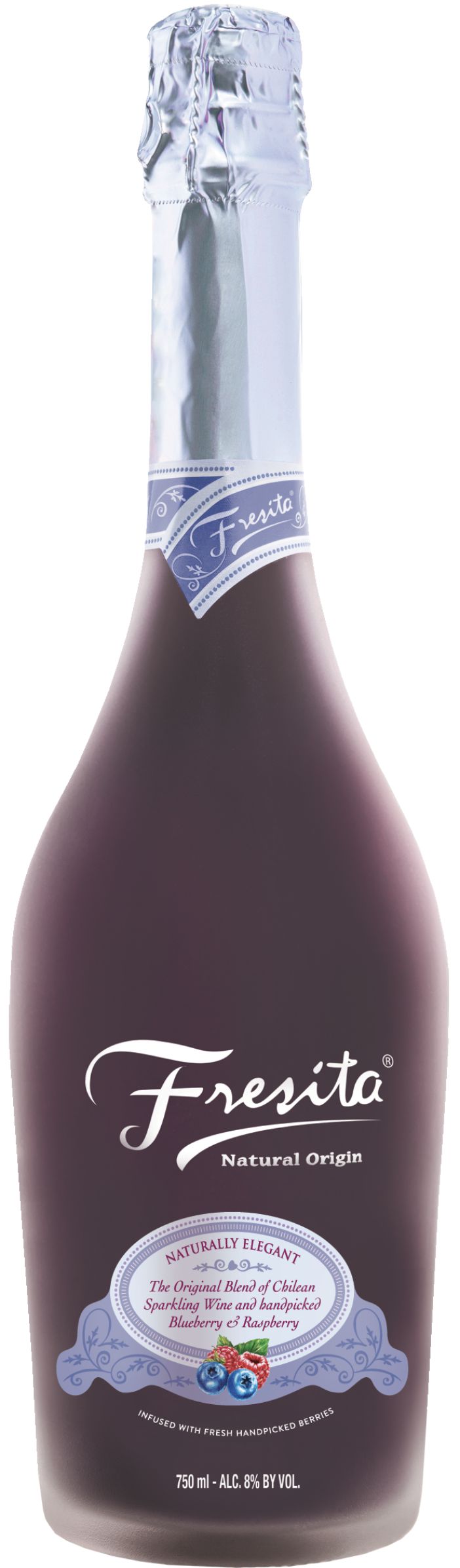 Игристое вино Фрезита Черника и Малина, розовое сладкое, 0.75 л