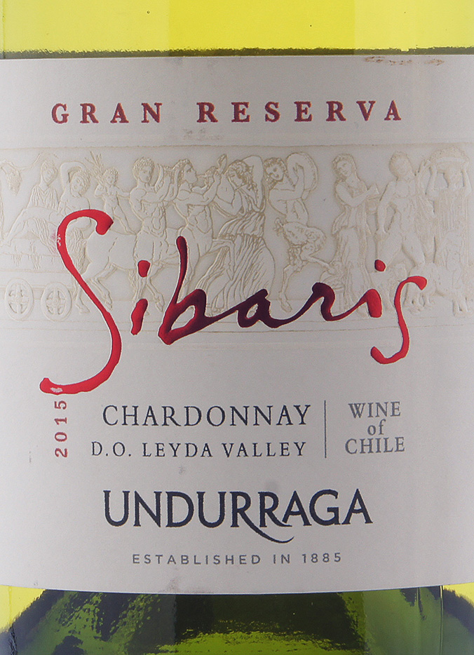 Этикетка Сибарис Гран Резерва Шардоне ДО 2015 0.75л. Белое 13.5% Сухое Vina Undurraga S.A.