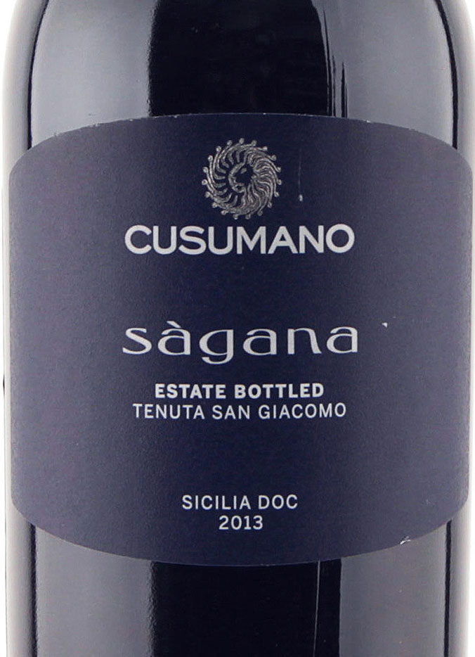 Этикетка Сагана Сицилия ДОК 2013 0,75 красное сухое CUSUMANO s.r.l. Societa Agricola