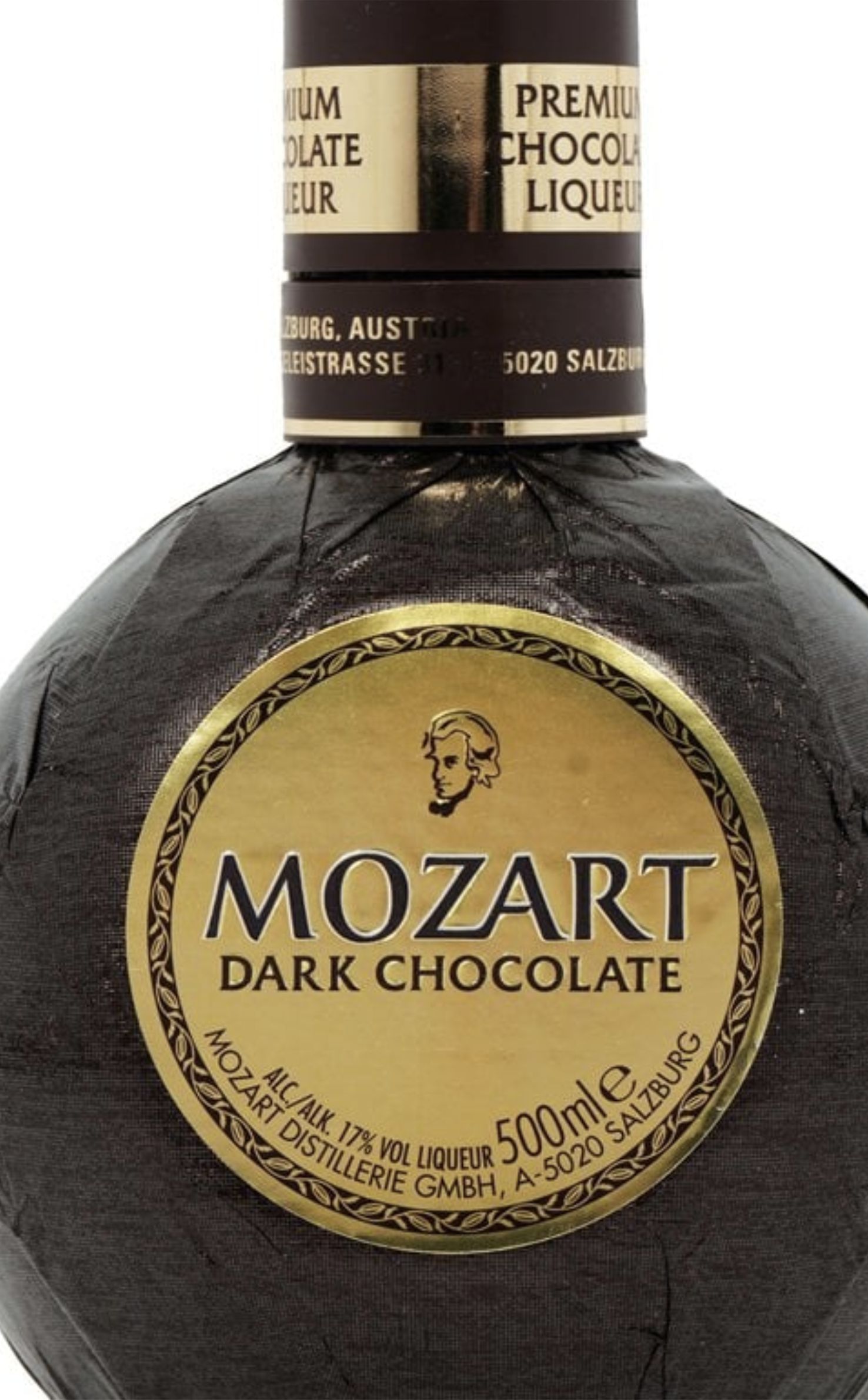 Этикетка Ликер Моцарт Темный Шоколад, 0.5 л