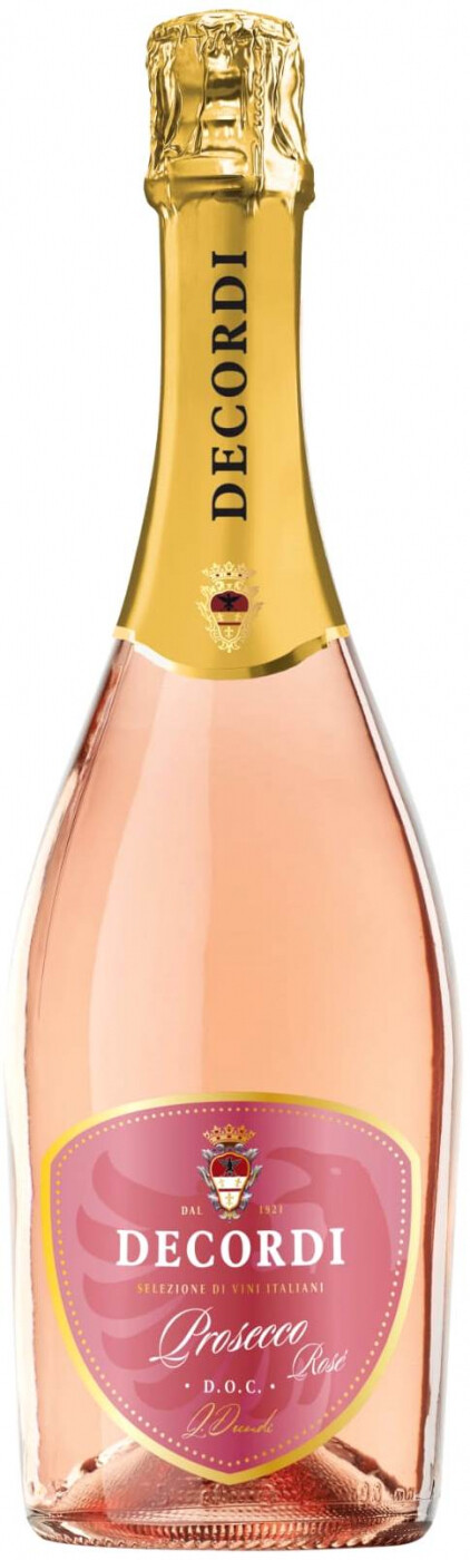 Вино игристое с защищенным наименованием места происхождения брют розовое "Просекко “Декорди” Розе"  креп 11%, емк 0,75л