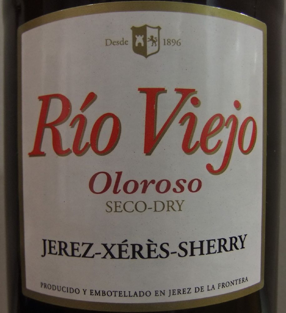Этикетка Херес ""Рио Вьехо" Олоросо", крепленое (ликерное) вино  креп 20%, емк  0,75л