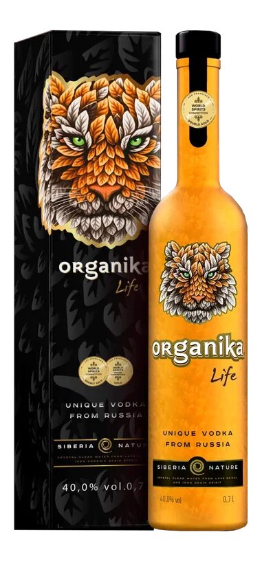 Водка ORGANIKA LIFE /ОРГАНИКА ЛАЙФ  креп 40%, емк 0,7л п/у