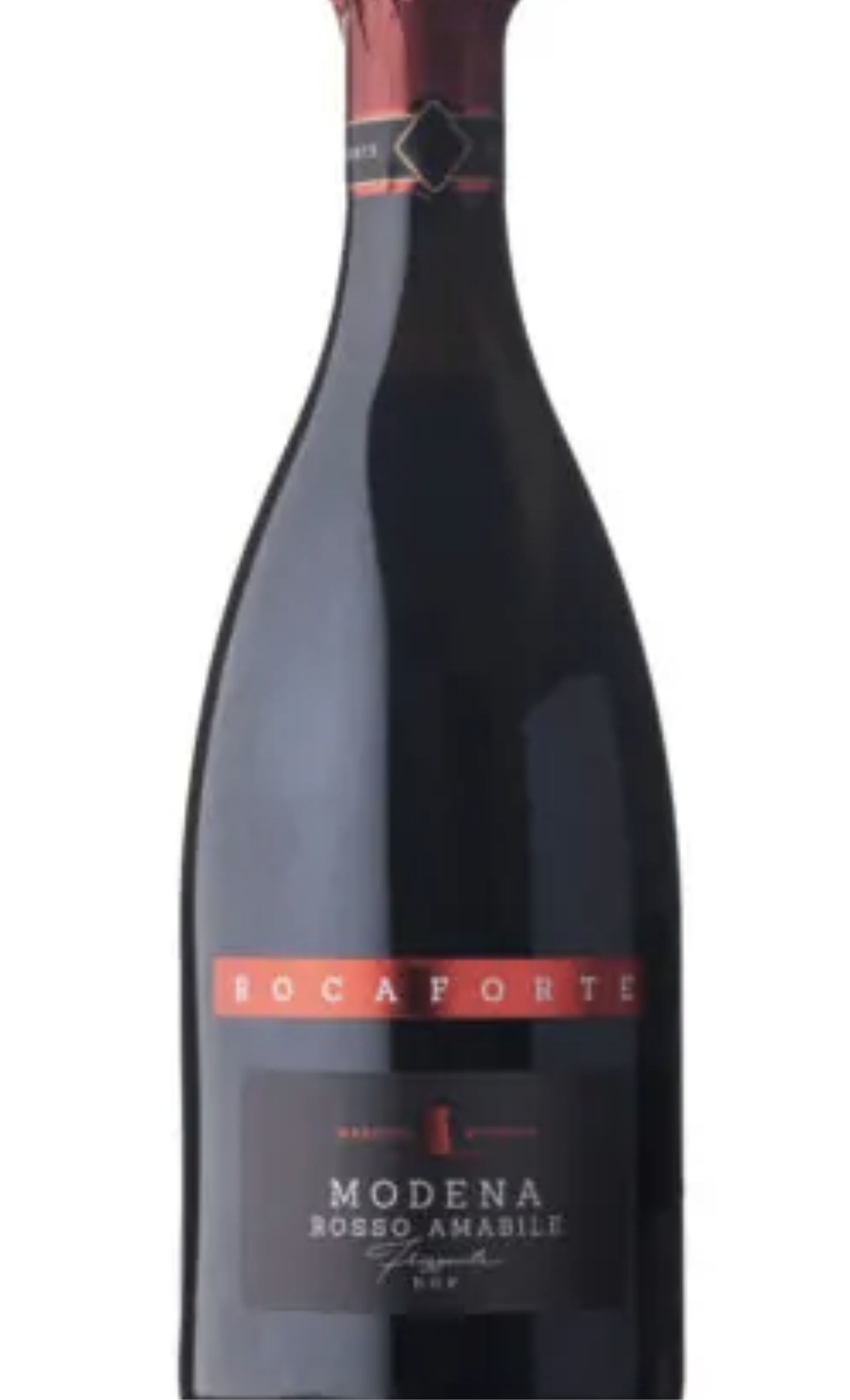 Этикетка Игристое вино Рокафорте Модена Россо Амабиле, красное полусладкое, 0.75 л
