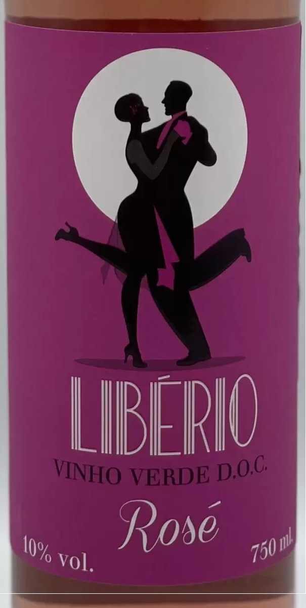 Этикетка ВИНО полусухое розовое "Либерио"  2021г креп 10%, емк 1.0л.