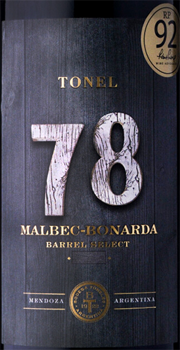 Этикетка Тонель 78 Мальбек-Бонарда 13.5% 0.75л. сухое красное