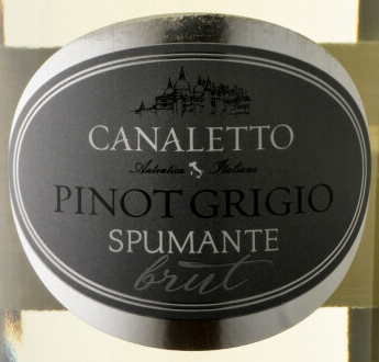 Этикетка Игристое вино "Каналетто" Пино Гриджио Спуманте, белое брют, 0.75 л