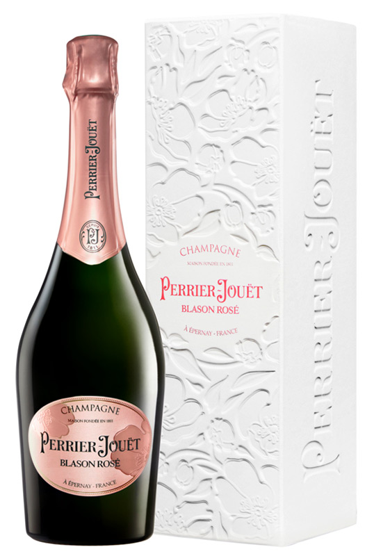 Игристое вино выдержанное  Перрье-Жуэ Блазон Розе брют розовое,  креп 12%, емк  0,75л в подарочной упаковке