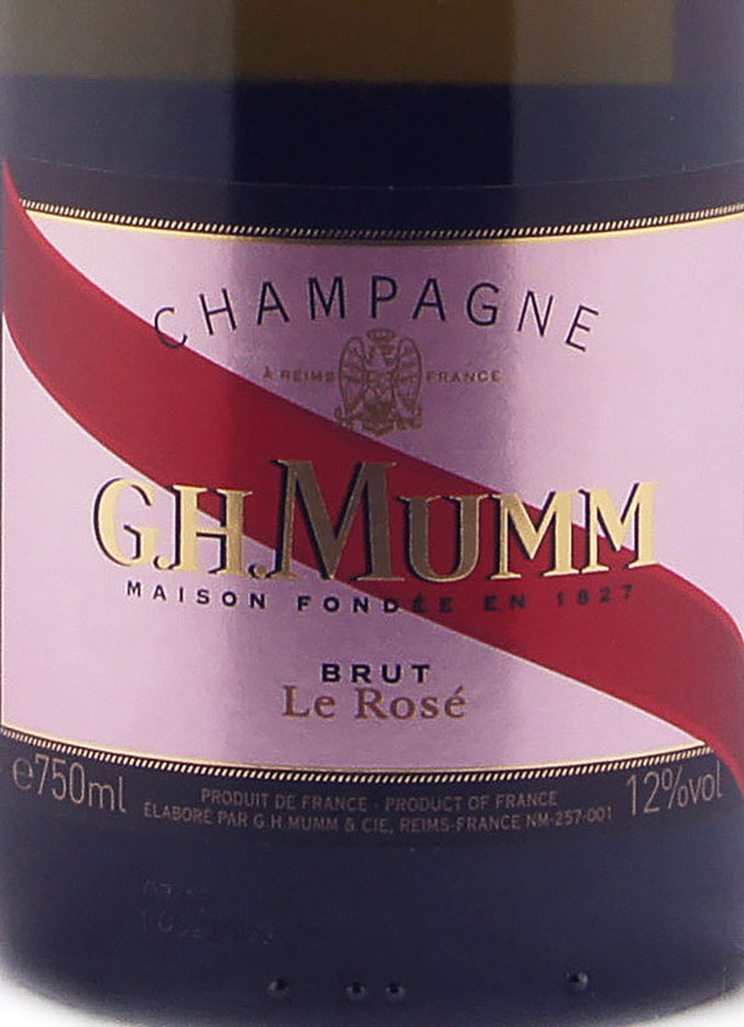 Этикетка Шампанское Мумм Розе, розовое брют, 0.75 л