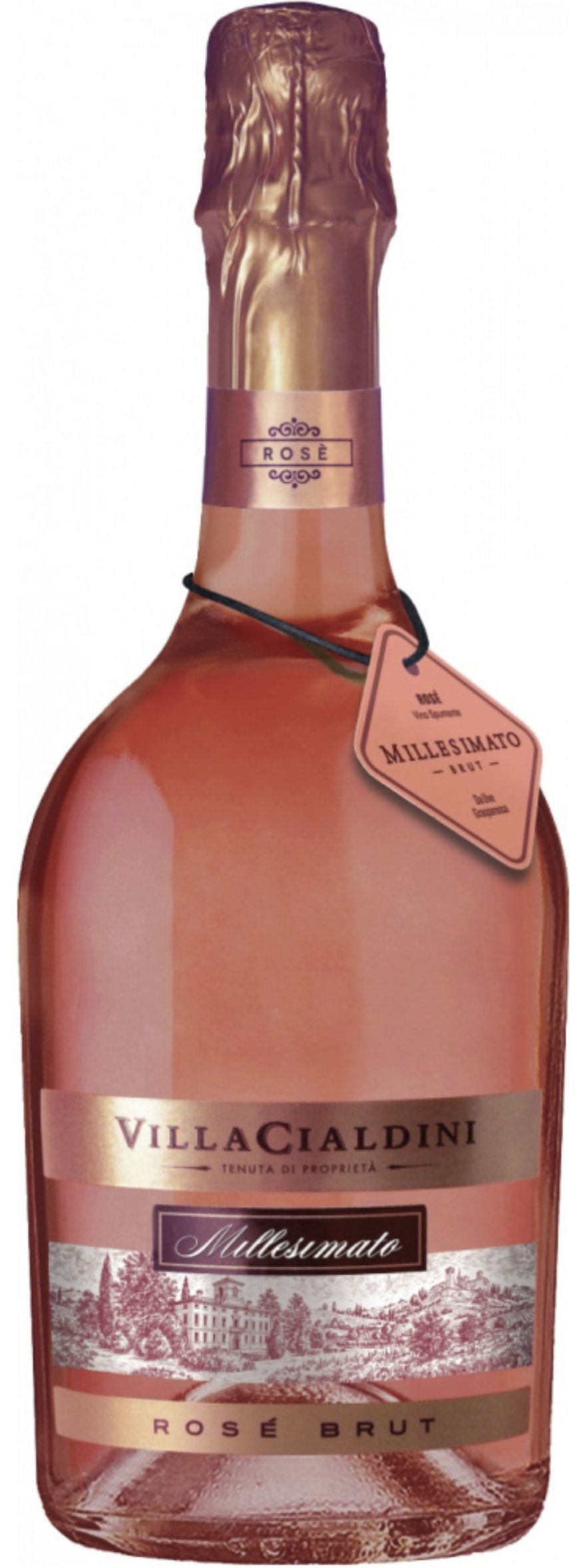 Игристое вино Вилла Чальдини Розе, розове брют,  0.75 л
