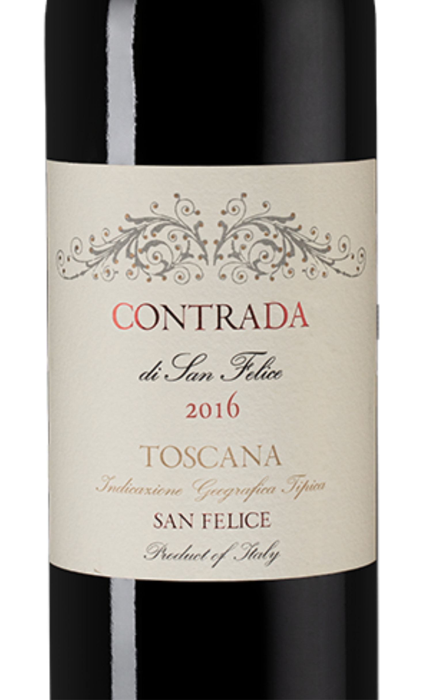 Этикетка Вино Контрада Тоскана 2015 красное сухое, алк. 12,5%, 0.75л