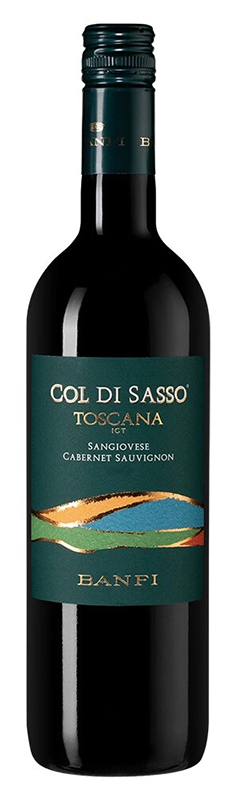 Вино ординарное полусухое красное "Коль ди Сассо (Тоскана)" 2020г креп 13%, емк 0,75л