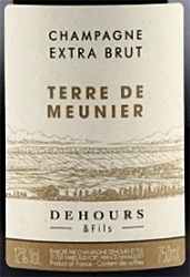 Этикетка Игристое вино белое экстра брют "Деур Терр де Менье" креп 10,5%, емк  0,75л