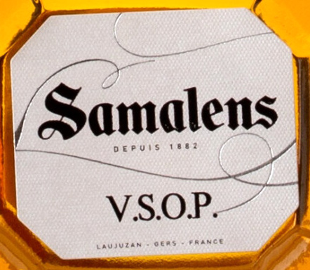 Этикетка Самаленс Баз Арманьяк VSOP, 0.05л, 40%