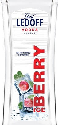 Этикетка Водка особая "ГРАФ ЛЕДОФФ АЙС БЕРИ (GRAF LEDOFF ICE BERRY)" креп 40%, емк 0.5 л