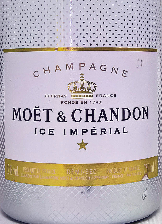 Этикетка Шампанское Моэт и Шандон Айс Империал, белое полусладкое,  0.75 л