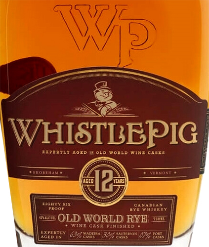Этикетка Зерновой виски УислПиг выдержка 12 лет в подарочной упаковке  креп 43%, емк 0,7 л