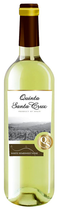 Вино ординарное Quinta Santa Cruz (Кинта Санта Круз) 2020г  белое полусладкое  креп 11%, емк 0,75 л