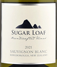 Этикетка Вино сортовое ординарное "Sugar Loaf Sauvignon Blanc"/"Шугар Лоаф Совиньон Блан" 2021г белое сухое креп 13%, емк  0,75л