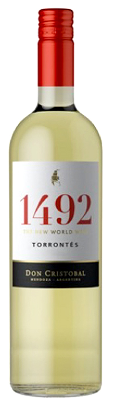 Вино сортовое ординарное 1492 Торронтес Дон Кристобаль 2022г белое сухое  креп 13%, емк 0,75л