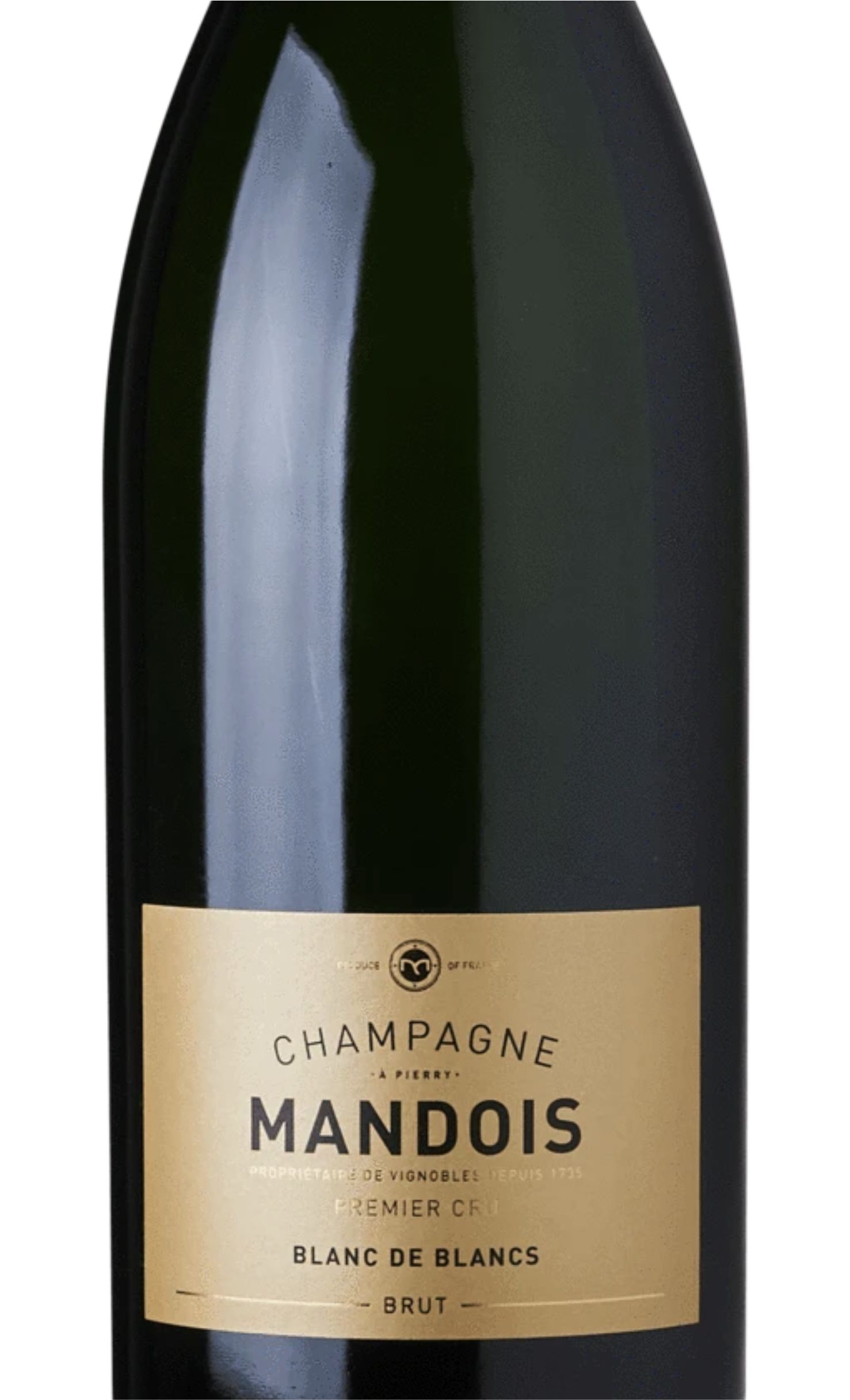 Этикетка Шампанское Мандуа Блан де Блан 2011, белое брют, 1.5 л