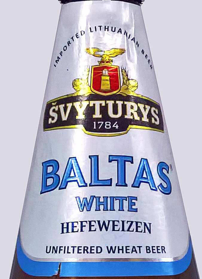 Этикетка Пиво Швитурис Балтас светл.нефильтрован. 0,5л бут алк.5,0%