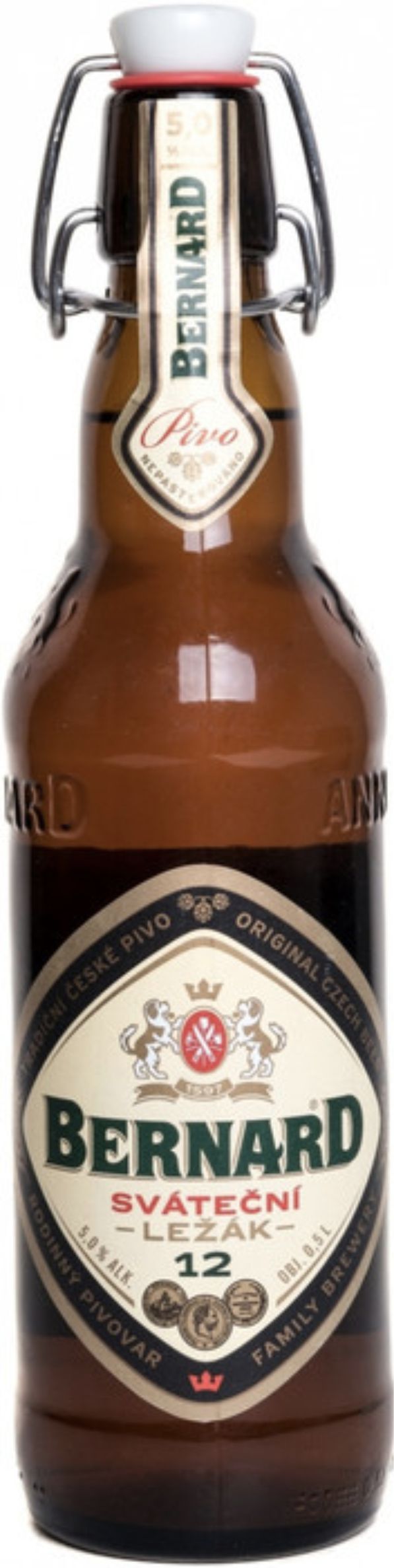 Пиво Бернард Сватечни Лежак, светлое, 0.5 л